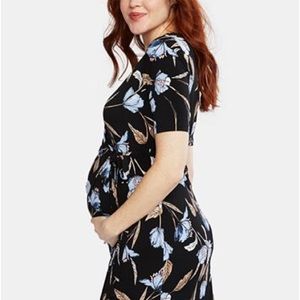 Motherhood Maternity Floral Wrap Dress Size L